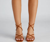 Step Out Faux Leather Block Heels